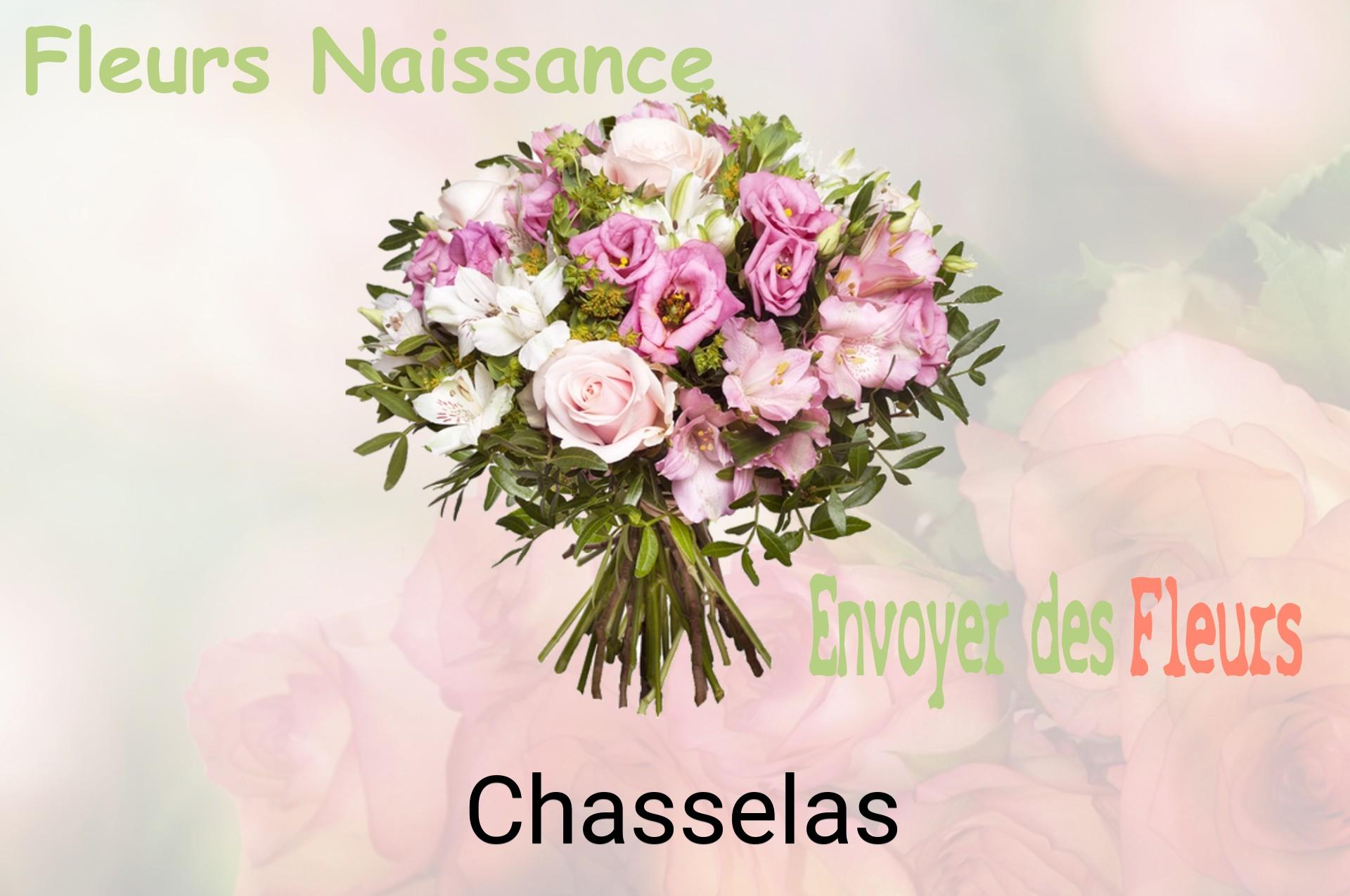 Bouquet de fleurs de naissance livré à Chasselas